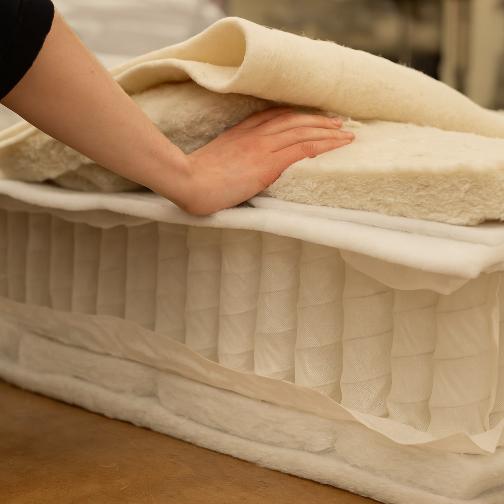 100% Organic Wool & Cotton Quilted 1500 Pocket Spring Mattress