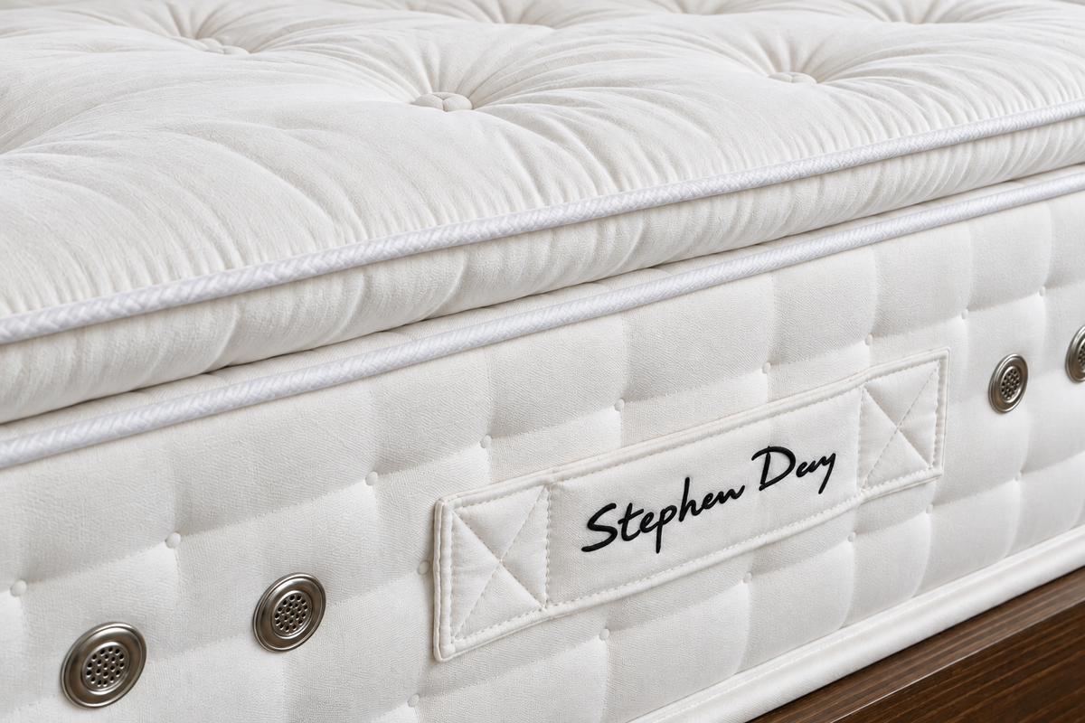 100% Organic Pillow Top 10,0000 Pocket Spring Mattress Organic Egyptian Cotton & 2500 GSM Wool