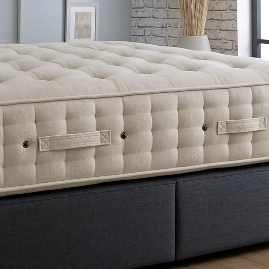 Violet 4000 Pocket Spring Spanish Natural Linen Alpaca Wool, Cotton, Bamboo Fibres Medium Mattress