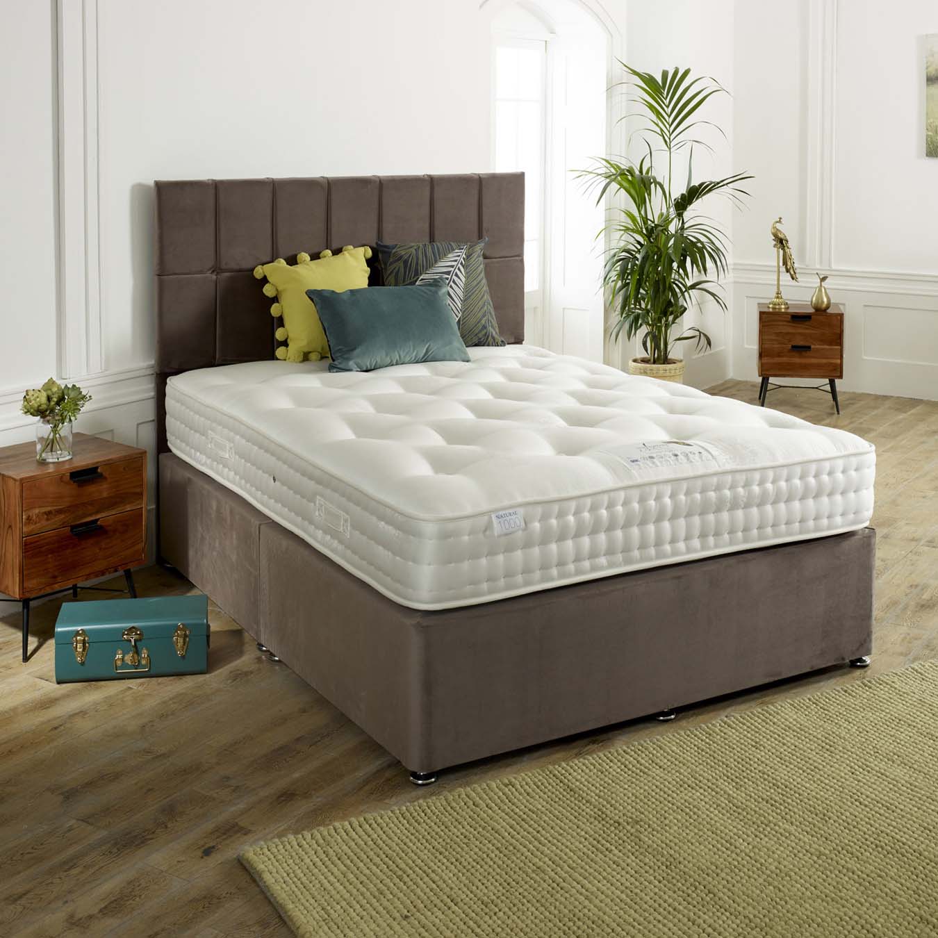 100% Natural Merino Wool & Cotton 1000/1500/2000 Pocket Spring Mattress ( Choice Of Soft, Medium, Medium To Firm)