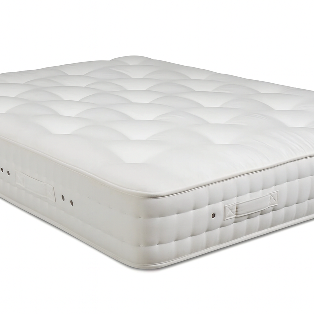 100% Organic Hand Tufted 3000 Air Suspension Pocket Spring Wool & Cotton Mattress