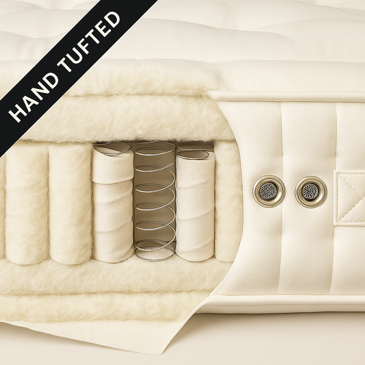 100% Organic Wool & Cotton 2000 Pocket Spring Hand Tufted Mattress