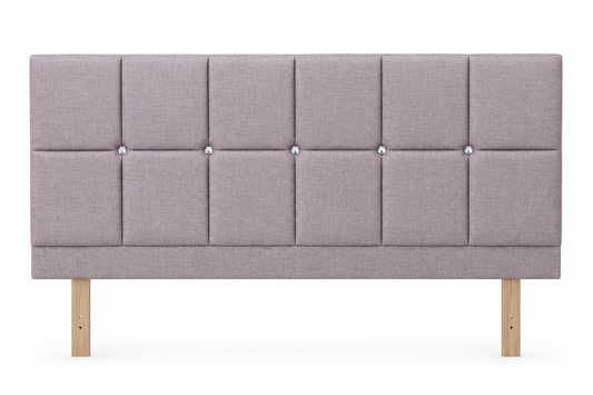 Starling Headboard - Diamante Detail with 2 Rows of Squares 24" High
